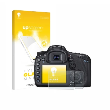 Front side of a product packaging with the brand logo upscreen. Next to it is the device Canon EOS 7D shown with the correspon