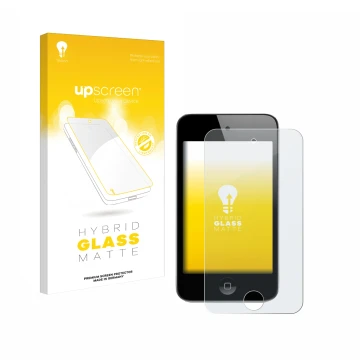 Front side of a product packaging with the brand logo upscreen. Next to it is the device Apple iPod Touch (4th Gen.) shown wit