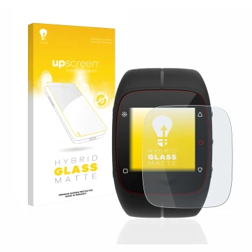 Front side of a product packaging with the brand logo upscreen. Next to it is the device Polar M400 shown with the correspondi