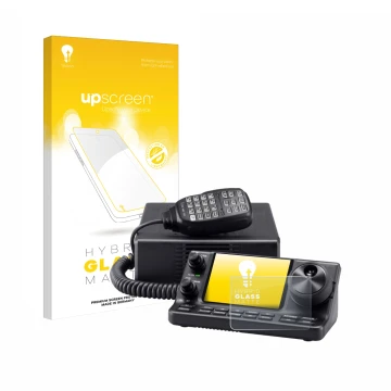 Front side of a product packaging with the brand logo upscreen. Next to it is the device Icom IC-7100 shown with the correspon