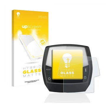 Front side of a product packaging with the brand logo upscreen. Next to it is the device Bosch Intuvia Performance Line shown 