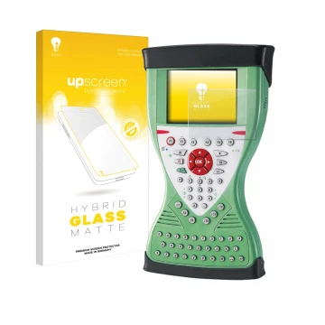 Front side of a product packaging with the brand logo upscreen. Next to it is the device Leica Viva Controller CS15 shown with