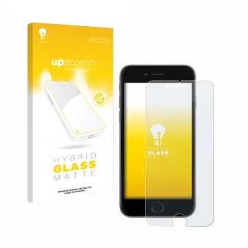 Front side of a product packaging with the brand logo upscreen. Next to it is the device Apple iPhone 6 shown with the corresp
