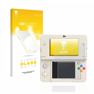 Front side of a product packaging with the brand logo upscreen. Next to it is the device Nintendo New 3DS shown with the corre