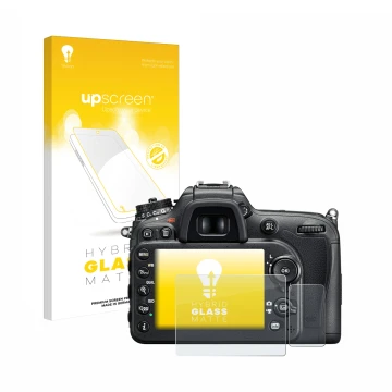 Front side of a product packaging with the brand logo upscreen. Next to it is the device Nikon D7200 shown with the correspond