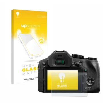 Front side of a product packaging with the brand logo upscreen. Next to it is the device Panasonic Lumix DMC-FZ300 shown with 