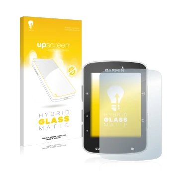 Front side of a product packaging with the brand logo upscreen. Next to it is the device Garmin Edge 520 shown with the corres