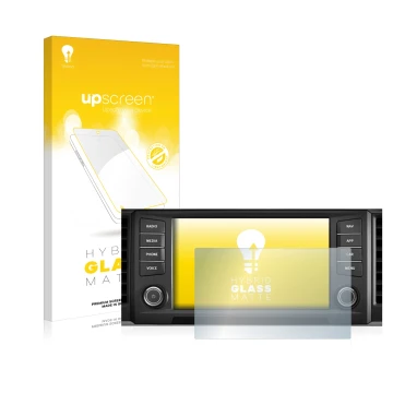 Front side of a product packaging with the brand logo upscreen. Next to it is the device Seat Ateca 2016 Media System Plus 8
