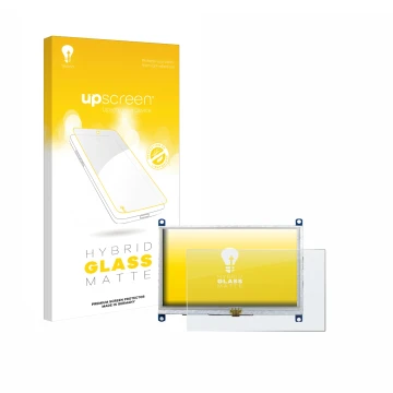 Front side of a product packaging with the brand logo upscreen. Next to it is the device Raspberry Pi Touchscreen 5