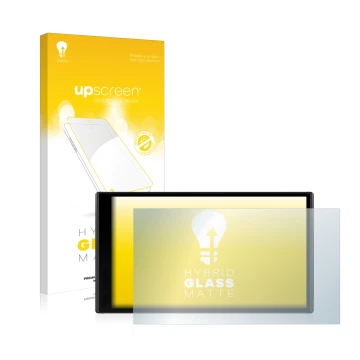 Front side of a product packaging with the brand logo upscreen. Next to it is the device Garmin DriveSmart 61 LMT-D shown with