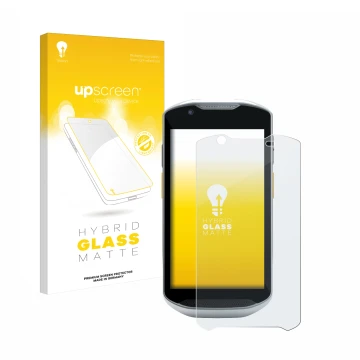 Front side of a product packaging with the brand logo upscreen. Next to it is the device Zebra TC56 shown with the correspondi