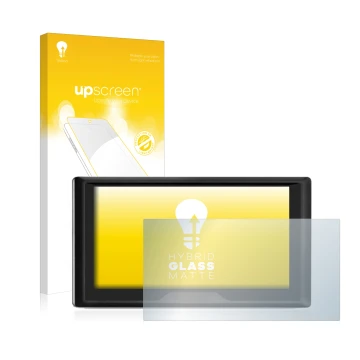 Front side of a product packaging with the brand logo upscreen. Next to it is the device Garmin Drive 61 LMT-S shown with the 