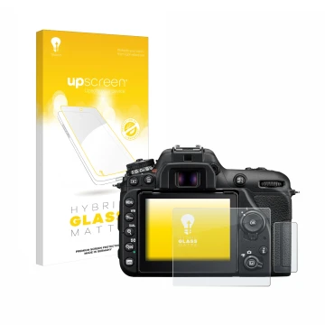 Front side of a product packaging with the brand logo upscreen. Next to it is the device Nikon D7500 shown with the correspond