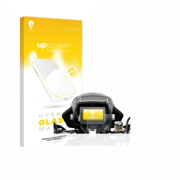 Front side of a product packaging with the brand logo upscreen. Next to it is the device KTM 1290 Super Adventure S 2017 Speed