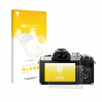 Front side of a product packaging with the brand logo upscreen. Next to it is the device Olympus OM-D E-M10 Mark III shown wit