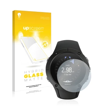Front side of a product packaging with the brand logo upscreen. Next to it is the device Suunto Spartan Trainer Wrist HR shown