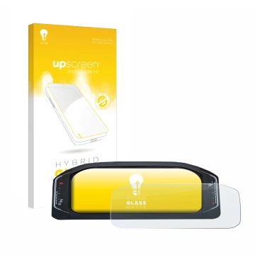 Front side of a product packaging with the brand logo upscreen. Next to it is the device Volkswagen Active Info Display T-Roc 