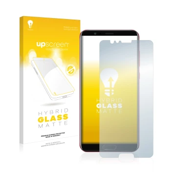 Front side of a product packaging with the brand logo upscreen. Next to it is the device Honor View 10 shown with the correspo