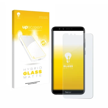 Front side of a product packaging with the brand logo upscreen. Next to it is the device Honor 9 Lite shown with the correspon