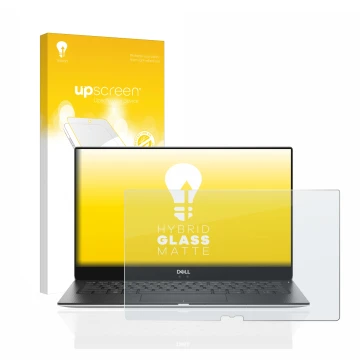 Front side of a product packaging with the brand logo upscreen. Next to it is the device Dell XPS 13 9370 shown with the corre