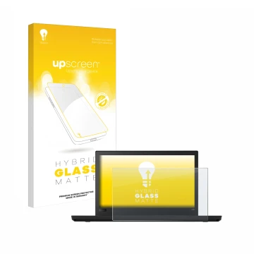 Front side of a product packaging with the brand logo upscreen. Next to it is the device Lenovo ThinkPad T480 shown with the c