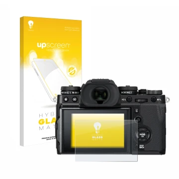 Front side of a product packaging with the brand logo upscreen. Next to it is the device Fujifilm X-T3 shown with the correspo