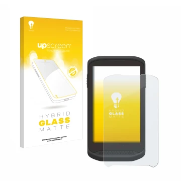 Front side of a product packaging with the brand logo upscreen. Next to it is the device Zebra TC25 shown with the correspondi