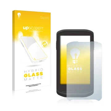 Front side of a product packaging with the brand logo upscreen. Next to it is the device Zebra TC20 Touch shown with the corre