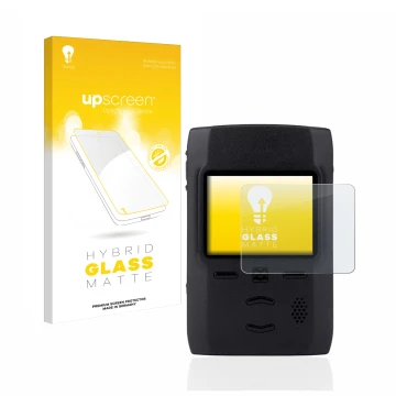 Front side of a product packaging with the brand logo upscreen. Next to it is the device Motorola Advisor TPG2200 shown with t