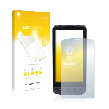 Front side of a product packaging with the brand logo upscreen. Next to it is the device Newland MT90 Orca shown with the corr