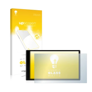 Front side of a product packaging with the brand logo upscreen. Next to it is the device Garmin DriveSmart 65 shown with the c