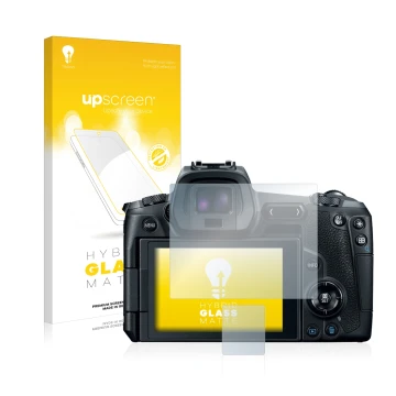 Front side of a product packaging with the brand logo upscreen. Next to it is the device Canon EOS R shown with the correspond