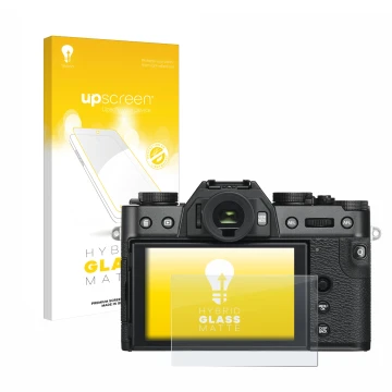Front side of a product packaging with the brand logo upscreen. Next to it is the device Fujifilm X-T30 shown with the corresp