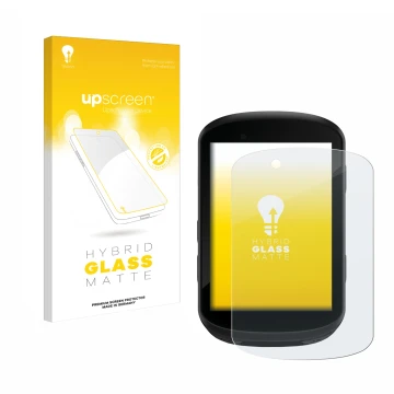 Front side of a product packaging with the brand logo upscreen. Next to it is the device Garmin Edge 830 shown with the corres