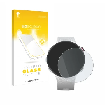Front side of a product packaging with the brand logo upscreen. Next to it is the device Garmin Forerunner 45S shown with the 