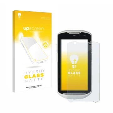 Front side of a product packaging with the brand logo upscreen. Next to it is the device Zebra TC52-HC shown with the correspo