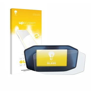 Front side of a product packaging with the brand logo upscreen. Next to it is the device KTM 1290 Super Duke R shown with the 