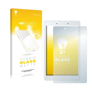 Front side of a product packaging with the brand logo upscreen. Next to it is the device Samsung Galaxy Tab A 8.0 WiFi 2019 sh