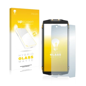 Front side of a product packaging with the brand logo upscreen. Next to it is the device Blackview BV6800 Pro shown with the c