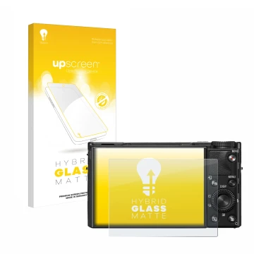 Front side of a product packaging with the brand logo upscreen. Next to it is the device Sony Cyber-Shot DSC-RX100 VII shown w