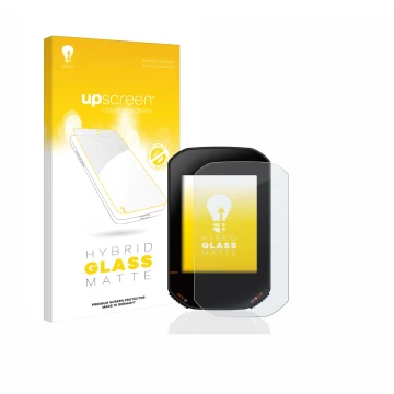 Front side of a product packaging with the brand logo upscreen. Next to it is the device Bryton Rider 420 shown with the corre