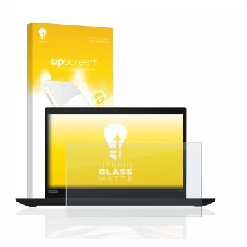 Front side of a product packaging with the brand logo upscreen. Next to it is the device Lenovo ThinkPad X390 Non-Touch shown 