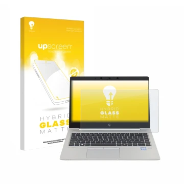 Front side of a product packaging with the brand logo upscreen. Next to it is the device HP EliteBook 840 G5 Non-Touch shown w