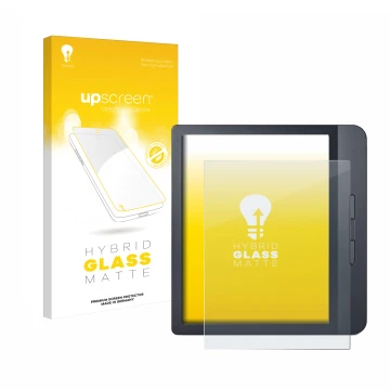 Front side of a product packaging with the brand logo upscreen. Next to it is the device Kobo Libra H2O shown with the corresp