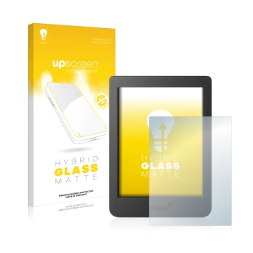 Front side of a product packaging with the brand logo upscreen. Next to it is the device Tolino Page 2 shown with the correspo