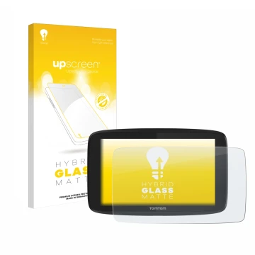 Front side of a product packaging with the brand logo upscreen. Next to it is the device TomTom Go Professional 620 shown with