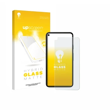 Front side of a product packaging with the brand logo upscreen. Next to it is the device Google Pixel 5 shown with the corresp