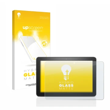 Front side of a product packaging with the brand logo upscreen. Next to it is the device Amazon Fire HD 8 2020 (10th Gen.) sho