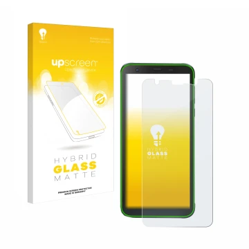 Front side of a product packaging with the brand logo upscreen. Next to it is the device Blackview BV6300 Pro shown with the c