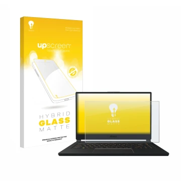 Front side of a product packaging with the brand logo upscreen. Next to it is the device MSI GS66 Stealth 10 SE shown with the